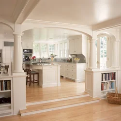 Arches In The Interior Of The Living Room With Kitchen Photo