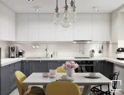 White-gray kitchens in the interior are real