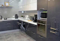 Кухонные гарнитуры серого цвета дизайн кухни