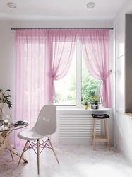 Tulle for the kitchen on the entire wall photo