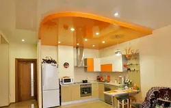 Suspended ceiling in the kitchen all photos