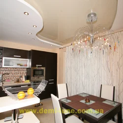 Suspended ceiling in the kitchen all photos