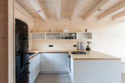 Кухня в дом из бруса фото проекты