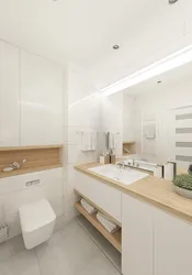 Light bathroom design photo for a small bath