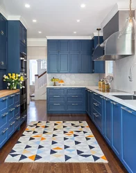 Kitchen interior in blue style