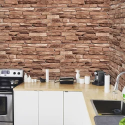 PVC wall decoration in the kitchen photo
