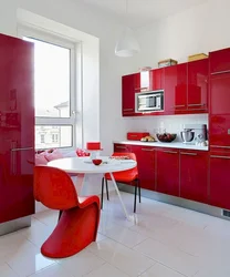 Kitchen Red Facades Photo