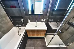 Photo of finishing bathrooms in prefabricated houses with tiles