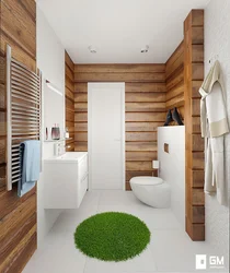 Bathroom In A Timber House Interior