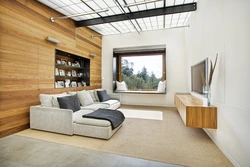 Photo of a wooden living room