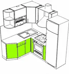 Кухонные гарнитуры фото для средней кухни угловые
