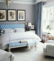 Mavi boz yataq otağı dizaynı