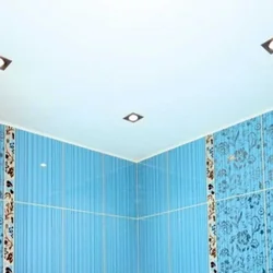 Photo bathroom design plastic ceiling