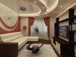 False Ceiling In The Living Room Interior Photo