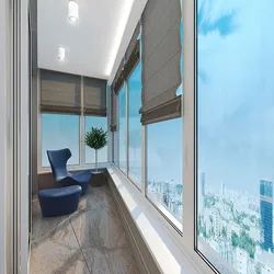Loggia Design With Panoramic Windows Photo