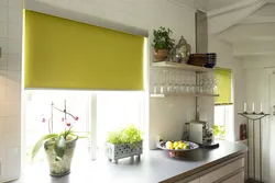 Roller blinds for the kitchen photo