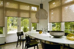 Roller blinds for the kitchen photo