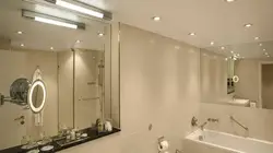 Потолочное освещение ванной комнаты фото