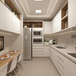 9 kv.m panel evin iki otaqlı mənzildə mətbəx dizaynı