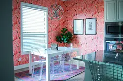 Liquid wallpaper for walls photo in the kitchen interior