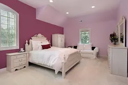 Photo of a bedroom with painted