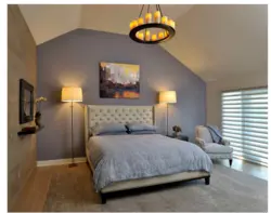 Photo of a bedroom with painted