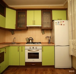 Kitchen 7 square meters in a panel house design photo