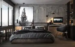 Bedroom Design Photo In Modern Loft Style