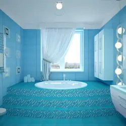 Bathroom interior blue photo