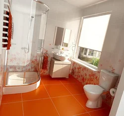 Bathroom Interior With Orange