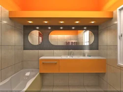 Bathroom Interior With Orange