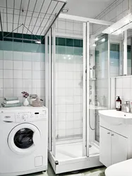 Bathroom interior design with shower and toilet