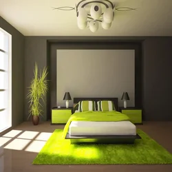 Photo of bedrooms in light green colors