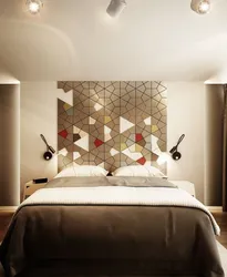 Декор стены над кроватью в спальне фото