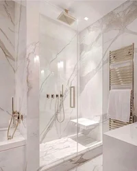 Light marble bathroom design