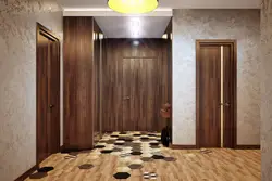 Koridorda zamin dizayni va laminatdagi plitkalar