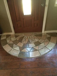Tiles in the hallway floor design and laminate