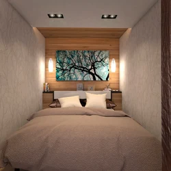 Design of narrow light bedrooms