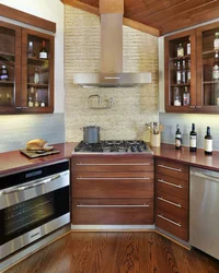 Corner kitchen refrigerator photo