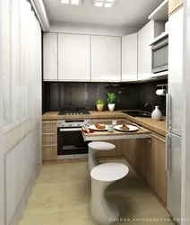 Kitchen design in a modern style photo in an apartment of 6 square meters