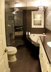 Сумесны туалет з ваннай рамонт фота