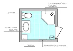 Дизайн ванной размер 2 на 2