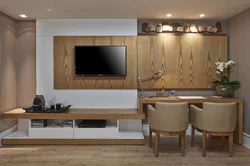 Kitchen design with TV set photo