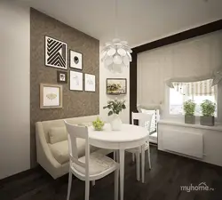 Dining area in the kitchen design photo