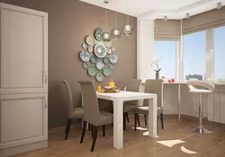 Dining area in the kitchen design photo