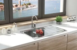 Sink on the windowsill kitchen design
