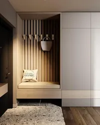 Hallway design with wardrobe in apartment photo