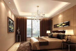 Modern Bedroom Interior With Brown Furniture