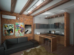 Kitchen design living room loft photo