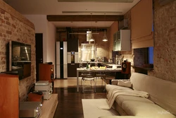 Kitchen design living room loft photo